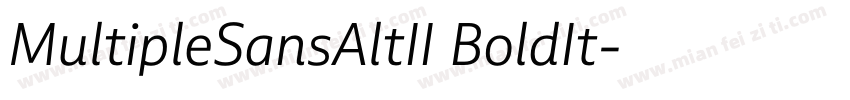 MultipleSansAltII BoldIt字体转换